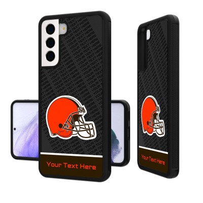 Именной чехол на телефон Samsung Cleveland Browns EndZone Plus Design Galaxy - оригинальные аксессуары NFL Кливлэнд Браунс