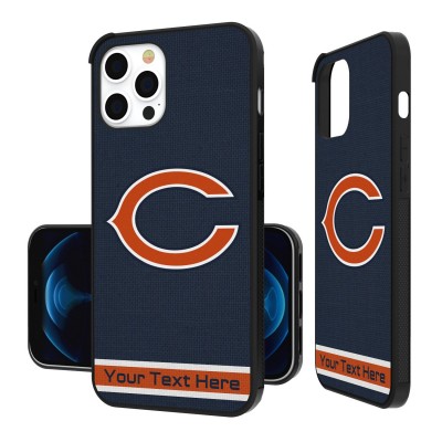Именной чехол на iPhone Chicago Bears Stripe Design - оригинальные аксессуары NFL Чикаго Бирз