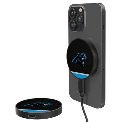 Беспроводное зарядное устройство Carolina Panthers 10-Watt Stripe Design - оригинальные аксессуары NFL Каролина Пантэрз
